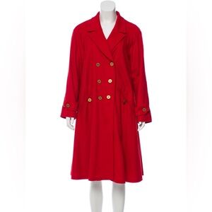CHANEL Vintage 1994 A 100% Cashmere Double-Breasted Flared Coat Size FR 36